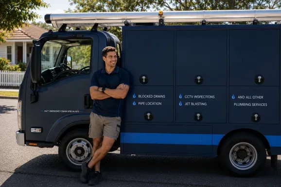 Licensed Eastwood plumber at the van